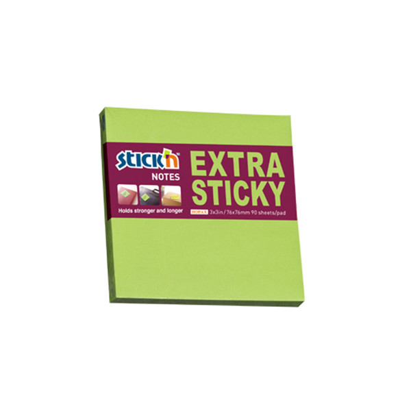Stick'n Post-it lappar 76 x 76mm | Stick'n | grön | 90 ark 21672 201702 - 1