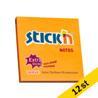 Post-it lappar 76 x 76mm | Stick'n | orange | 90 ark | 12st 201722