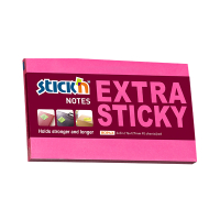 Stick'n extra självhäftande anteckningsblock 76mm x 127mm | magenta | 90 ark 201765