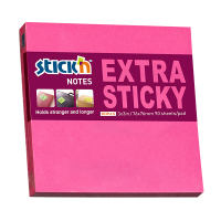 Stick'n extra självhäftande anteckningsblock 76mm x 76mm | magenta | 90 ark 201763