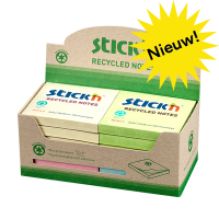 Stick'n memoblock återvunna 76mm x 76mm | blandade pastellfärger | 12st x 4 201853