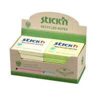 Stick'n memoblock återvunna 76mm x 76mm | blandade pastellfärger | 12st x 4 201853