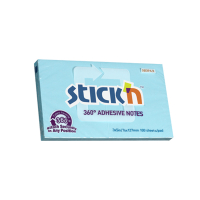 Stick'n memoblock 360 graders självhäftande kant 76mm x 127mm | blå | 100 ark 201757
