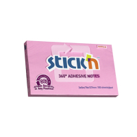 Stick'n memoblock 360 graders självhäftande kant 76mm x 127mm | rosa | 100 ark 201759