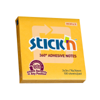 Stick'n memoblock 360 graders självhäftande kant 76mm x 76mm | guld | 100 ark 201749