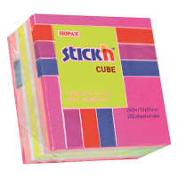 Stick'n självhäftande anteckningsblock minikub 51mm x 51mm | neonrosa | 250 ark 201745