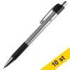 Stiftpenna HB | 0.7mm | 123ink | silver-svart | 10st