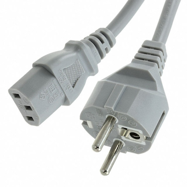 Strömkabel C13 rak | 1,55m grå  501888 - 1