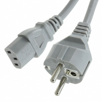 Strömkabel C13 rak | 1,55m grå  501888