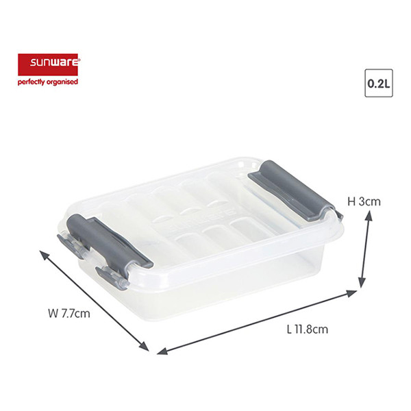 Förvaringslåda 0,2L transparent | Sunware Q-line 216524 - 2