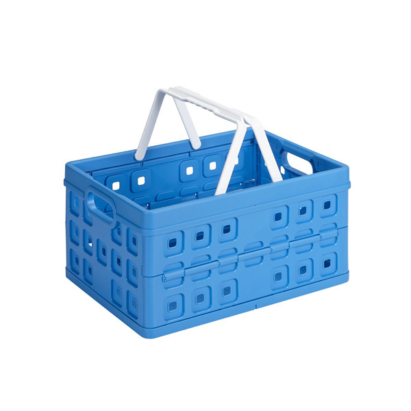 Sunware Hopfällbar låda med handtag blå/vit 49x36x24,5cm | 32L 57101611 216551 - 1