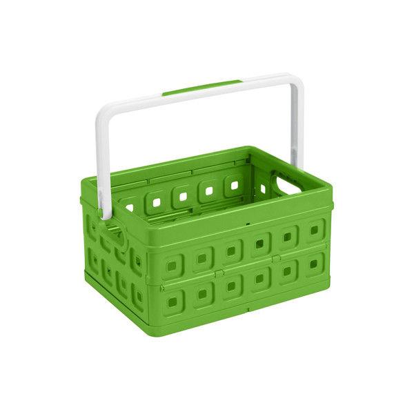 Sunware Hopfällbar låda med handtag grön/vit 36x31x21,3cm | 24L 57500606 216556 - 1