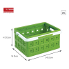 Sunware Hopfällbar låda med handtag grön/vit 36x31x21,3cm | 24L 57500606 216556 - 2