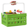 Sunware Hopfällbar låda med handtag grön/vit 36x31x21,3cm | 24L 57500606 216556 - 4