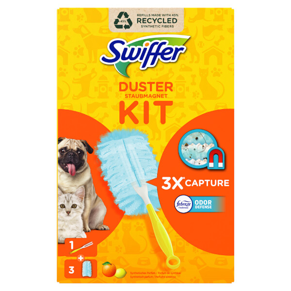 Swiffer Duster Pet Kit | Handtag + 3 refill | Ambi Pur doft SSW00571 - 1