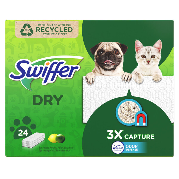Swiffer Sweeper Dry Pet | Rengöringsdukar refill | 24st SSW00587 - 1