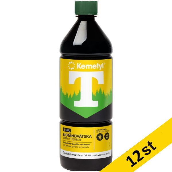T-Gul Biotändvätska 1L | Kemetyl | 12st 800197 - 1
