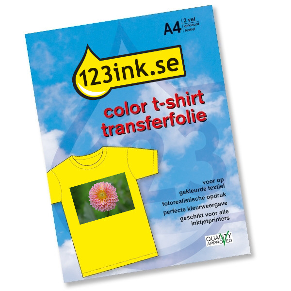 T-shirt transferfolie A4 | colour textiles | 123ink | 2 ark 4006C002C 060850 - 1