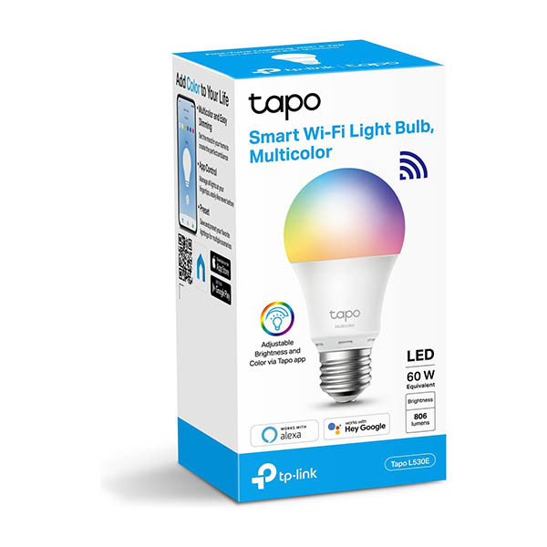 Smart lampa E27 dimbar | A60 RGB+ CCT | 2500-6500K | 8,7W (60W) | Tapo L530E [TP-Link] 828930 - 2