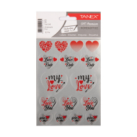 Tanex Klistermärken hjärtan | silver | Tanex | 2x 16st TNX-345 404139