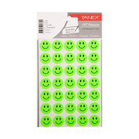 Klistermärken smiley | neongrön | Tanex | 70st 404131