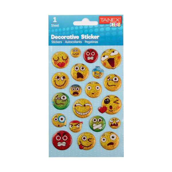 Tanex Klistermärken smileys | Tanex | 1 ark TNX-25015 404119 - 1