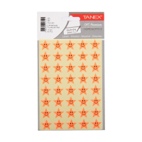 Tanex Klistermärken stjärnor | neonröd | Tanex | 2x 40st TNX-303 404123