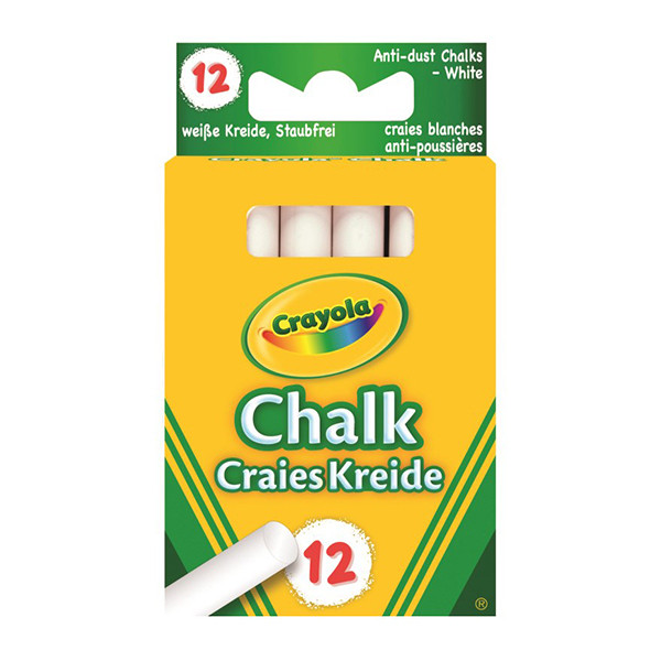 Tavelkrita | vit | Crayola | 12st 1820200 360998 - 1