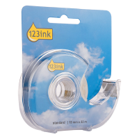 Tejp 19mm x 33m + tejphållare | 123ink 300426