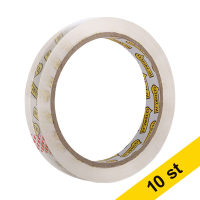 Tejp genomskinlig | 15mm x 66m | 123ink | 10st 300428