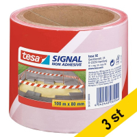Tesa Avspärrningsband 80mm x 100m | Tesa 58137-00000 | röd/vit 3st  202385