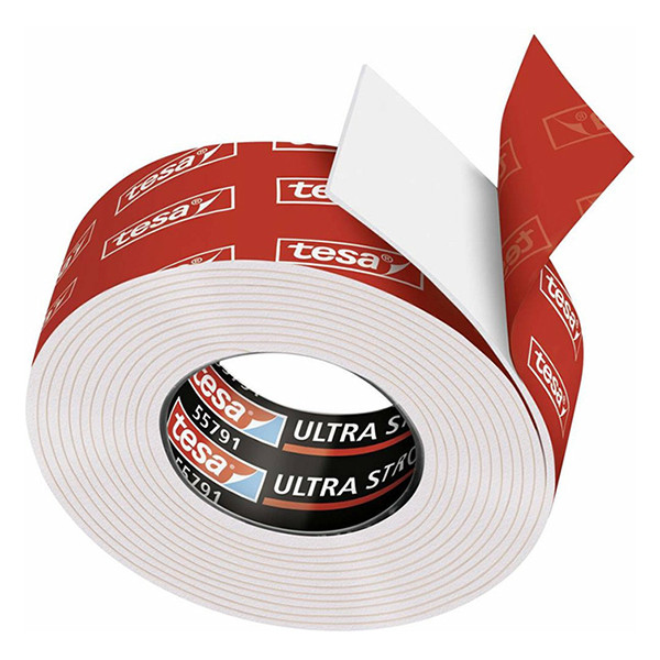 Tesa Dubbelhäftande tejp | 19mm x 1.5m | Tesa Powerbond Ultra Strong | vit 55791 202383 - 3