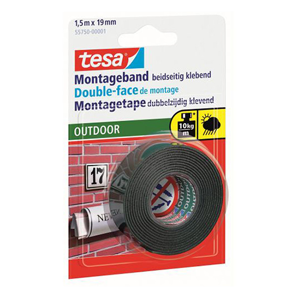 Dubbelhäftande tejp 19mm x 1,5m | Tesa Powerbond Outdoor 55750-00001-03 203365 - 2