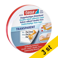 Dubbelhäftande tejp med släppskikt | 15mm x 10m | Tesa 05338 | 3st