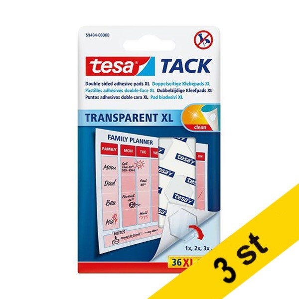 Fästkuddar XL | Tesa Tack | transparenta | 36st x3⭐ 203371 Fästkuddar XL | Tesa Tack | transparenta | 36st x3⭐ 203371 - 1