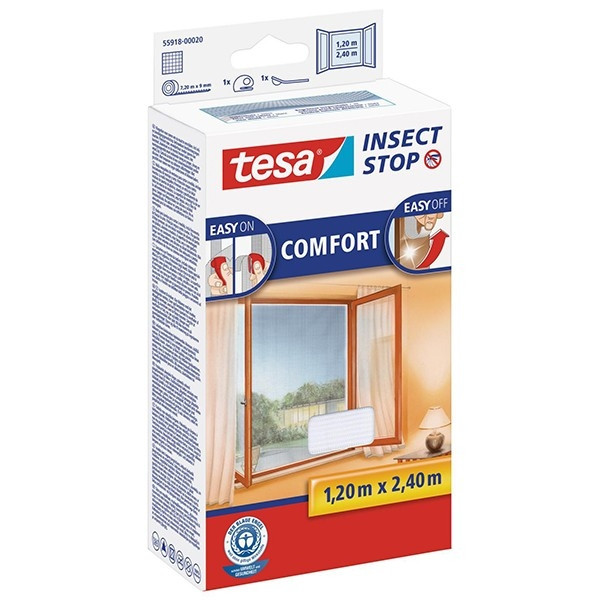 Tesa Insect Stop Comfort myggnät | vit | 120 x 240cm 55918-00020-00 STE00011 - 1