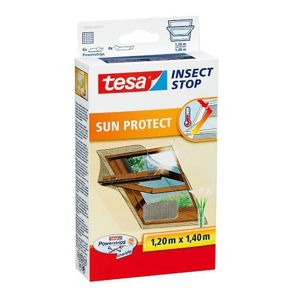 Tesa Insect Stop Sun Protect myggnät | svart | 120 x 140cm $$ 55924-00021-00 STE00008 - 1