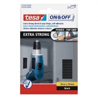 Kardborrband 50mm x 10cm svart (extra stark) | Tesa | 2st 202347