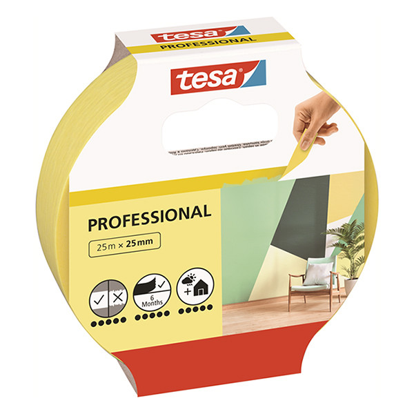 Tesa Maskeringstejp 25mm x 25m | Tesa Professional 56270-00000-02 203356 - 1