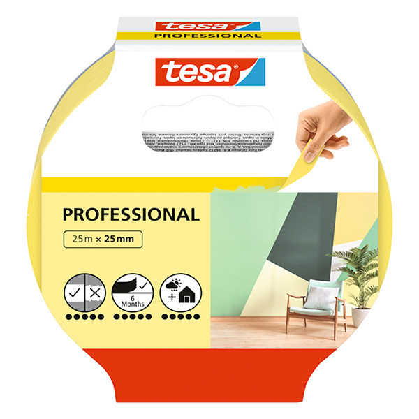 Tesa Maskeringstejp 25mm x 25m | Tesa Professional 56270-00000-02 203356 - 2