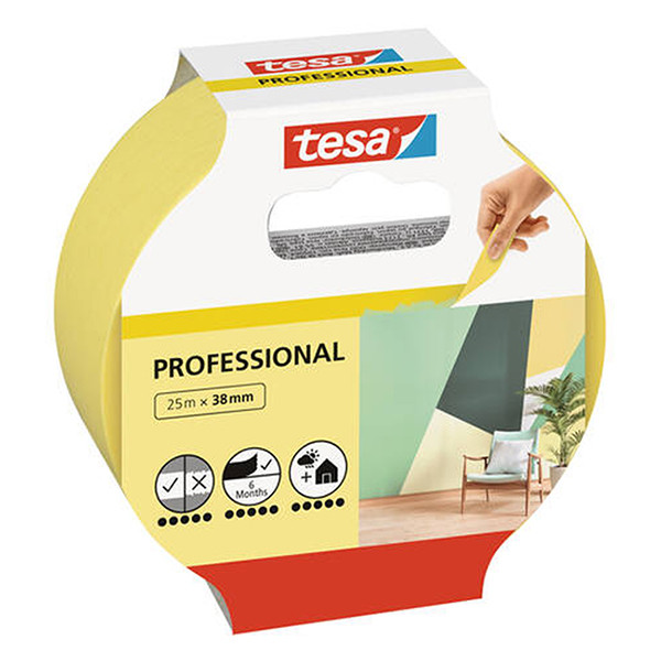 Tesa Maskeringstejp 38mm x 25m | Tesa Professional 56271-00000-02 203363 - 1