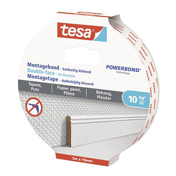 Tesa Monteringstejp känsliga ytor 19mm x 5m | Tesa Powerbond | vit 77743-00000-00 202319 - 3