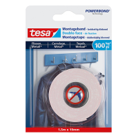 Tesa Monteringstejp kakel och metall  19mm x 1.5m | Tesa Powerbond | vit 77746-00000-00 202322