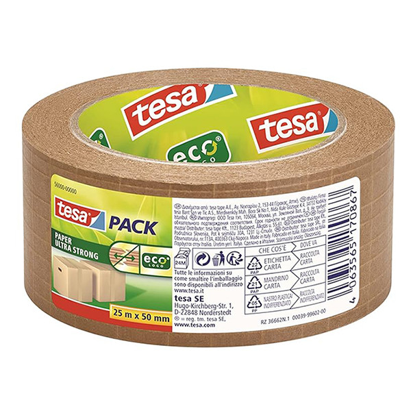 Packtejp 50mm x 25m | Tesa Pack Eco & Ultra Strong | brun | 1st 203382 - 1