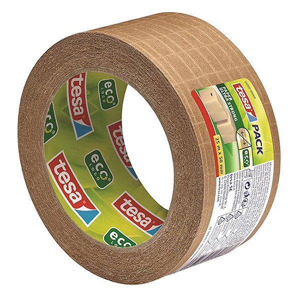 Packtejp 50mm x 25m | Tesa Pack Eco & Ultra Strong | brun | 1st 203382 - 5