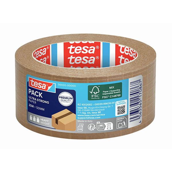 Packtejp 50mm x 25m | Tesa Pack Eco & Ultra Strong | brun | 1st 203382 - 1