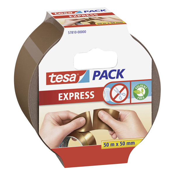 Tesa Packtejp 50mm x 50m | Tesa Express | brun | 1st 57810 202379 - 1