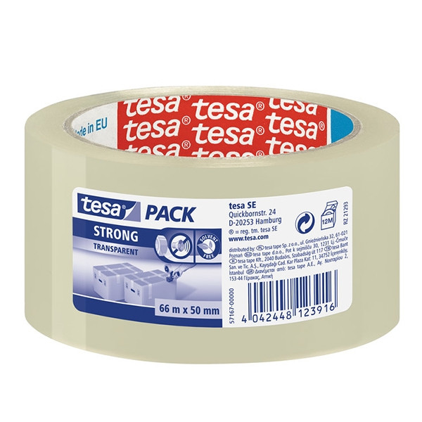 Packtejp 50mm x 66m | Tesa Pack Strong | transparent 202330 - 1