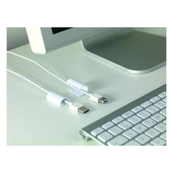 Powerstrips Kabelklämma självhäftande | Tesa | vit | 5st 202352 - 3