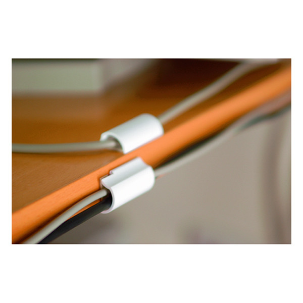 Powerstrips Kabelklämma självhäftande | Tesa | vit | 5st 202352 - 4